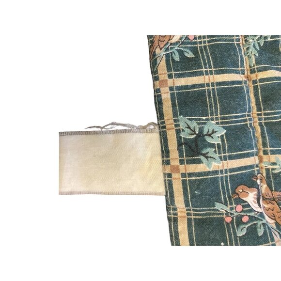 Set Of 3 Quilted Table Placemats With Country Birdhouse Design & Plaid Backing - Picture 8 of 10